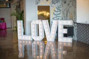 Light decoration with the prompt of "Love"